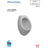 Gemini Life Wall Hung Top Entry Urinal J6000