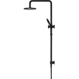 Meir Round Combination Shower Rail 200Mm Rose Single Function Hand Shower - Matte Black