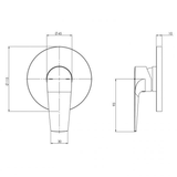 Shower/Wall Phoenix Arlo Mixer - Brushed Nickel