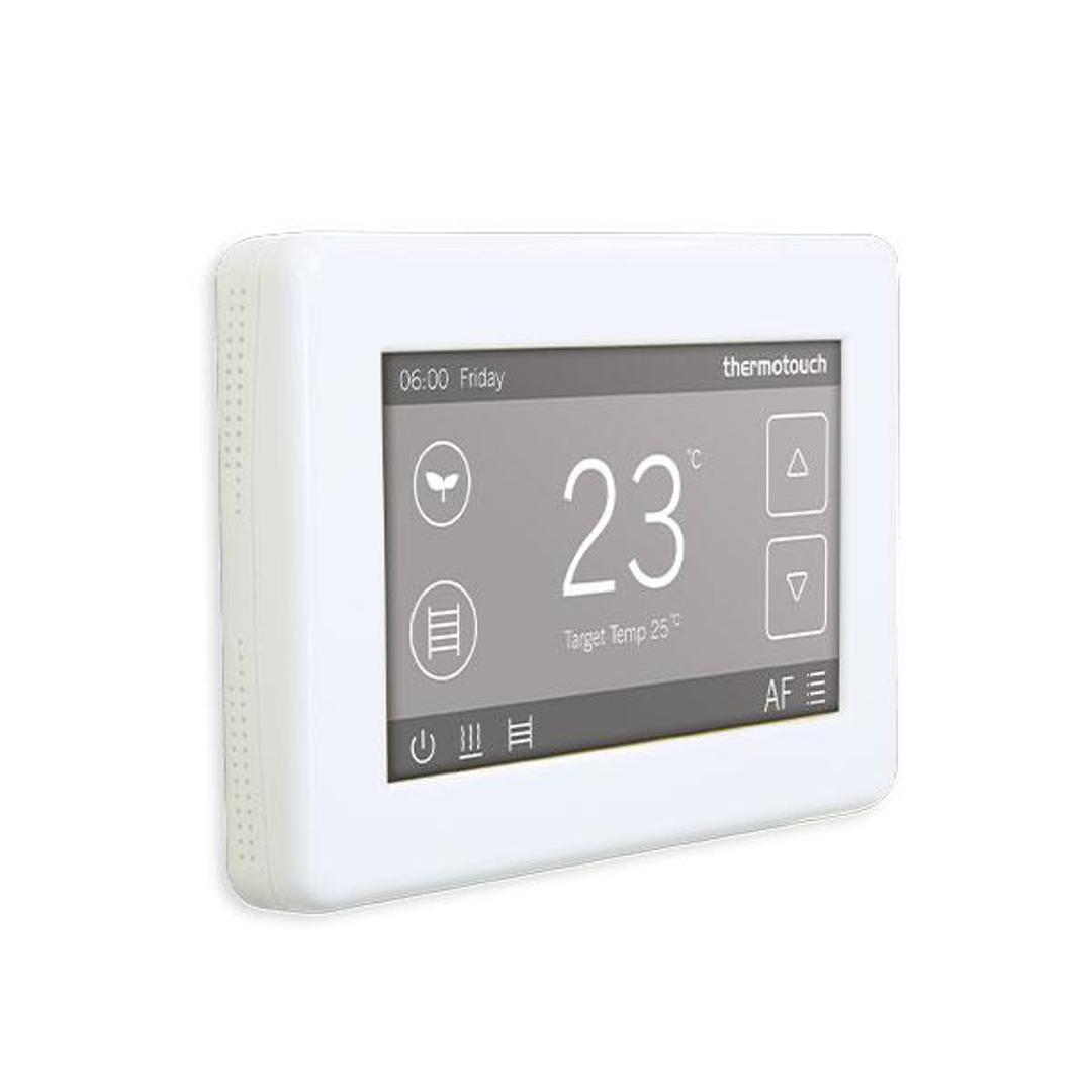 Thermogroup THERMOTOUCH 4.3DC DUAL THERMOSTAT 16A + 5A MAX LOAD - WHITE(THERMOGRP P#:5245)