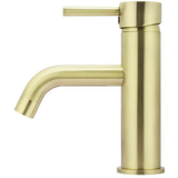 Meir Round Basin Mixer Curved - Tiger Bronze