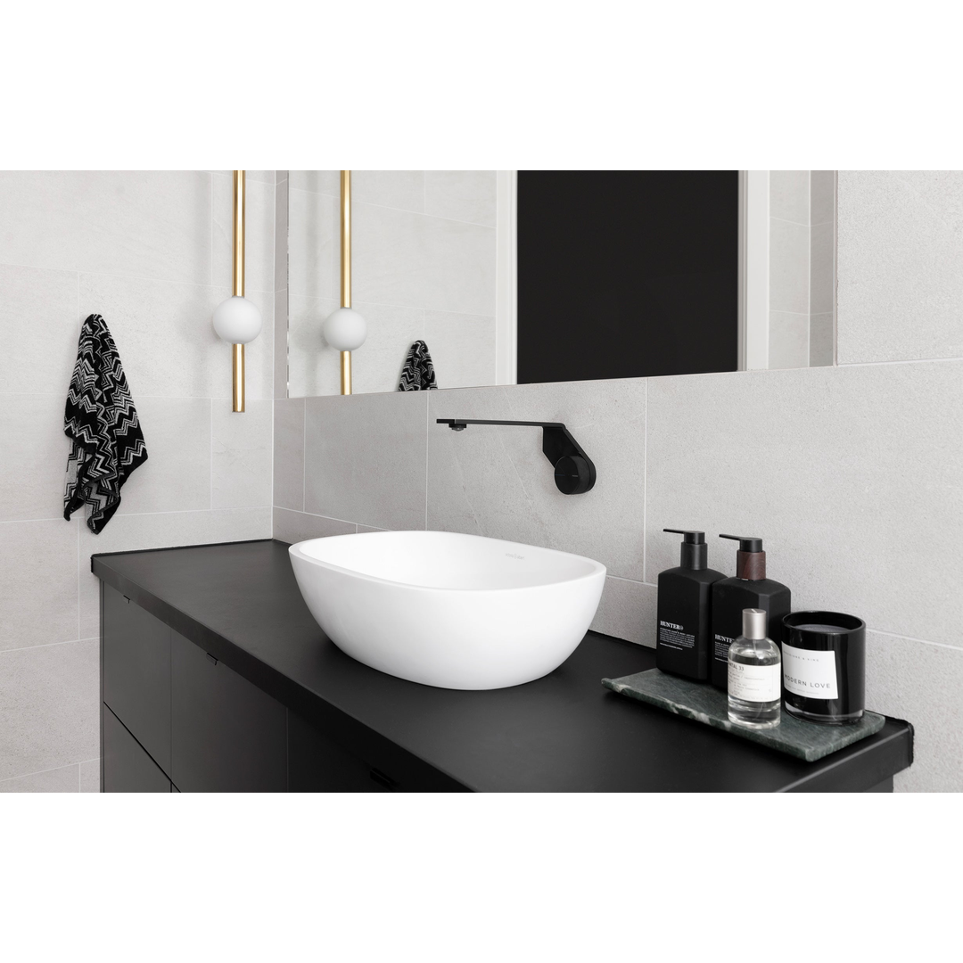Axia Wall Basin/Bath Phoenix Mixer Set 200mm - Matte Black