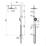 Stella Multifunction Twin Rail Fienza Shower Chrome 455106
