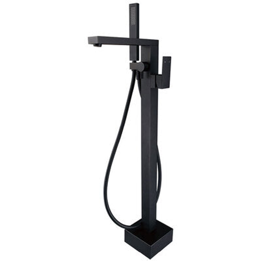 Fienza Jet Floor Mixer With Shower Head - Black 217119