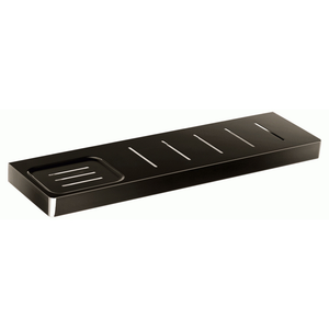 Streamline Arcisan Eneo Shelf With Drain Slots & Soap Dish 37cm - Matt Black