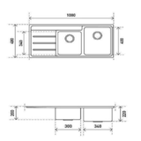 Aspire Unity 1&3/4 Lh Bowl 1080 X 480 S/Steel Sink