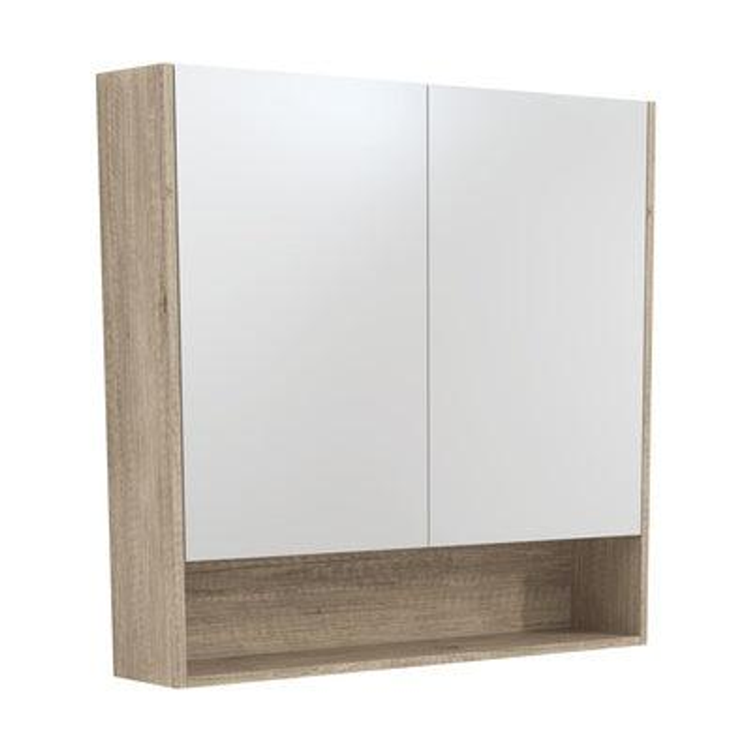 Scandi Oak Mirror With Undershelf 900mm X 850mm X 180mm Psc900Ss