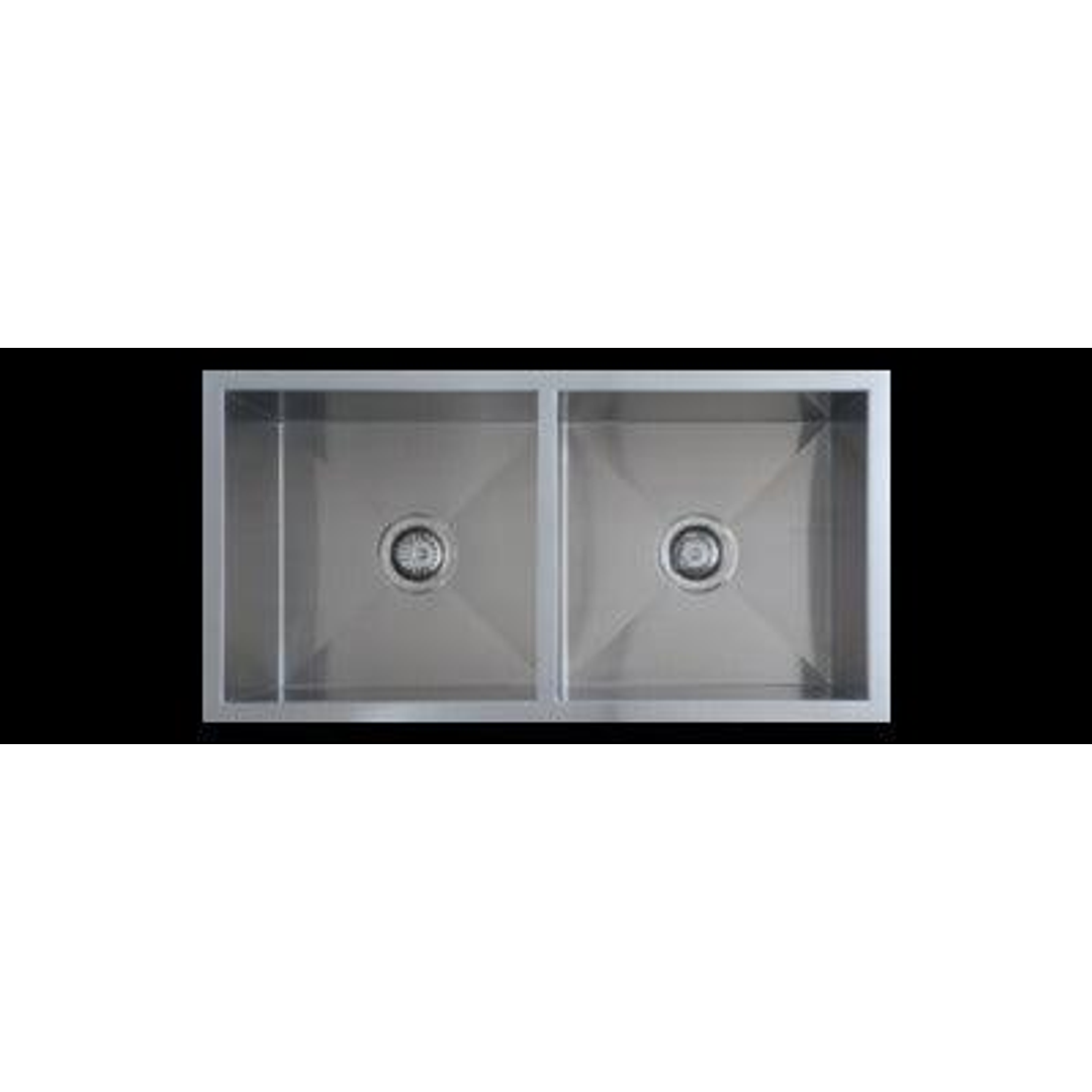 Interchange Uptown Double Bowl  Sink 875 X 450 X 200 - Radius Corner