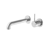 Mecca Wall Basin Nero Mixer Separate Back Plate Handle Up 185mm Spout - Chrome
