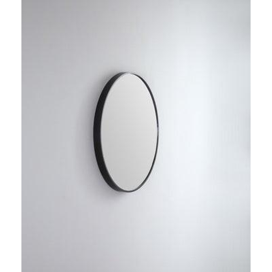 Remer Modern Round Mirror 610W X 610H X 40D - Matte Black