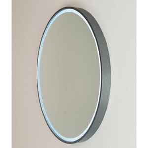 Remer Sphere Led Mirror With Demister + Bluetooth Speakers 810W X 810H X 40D - Gunmetal