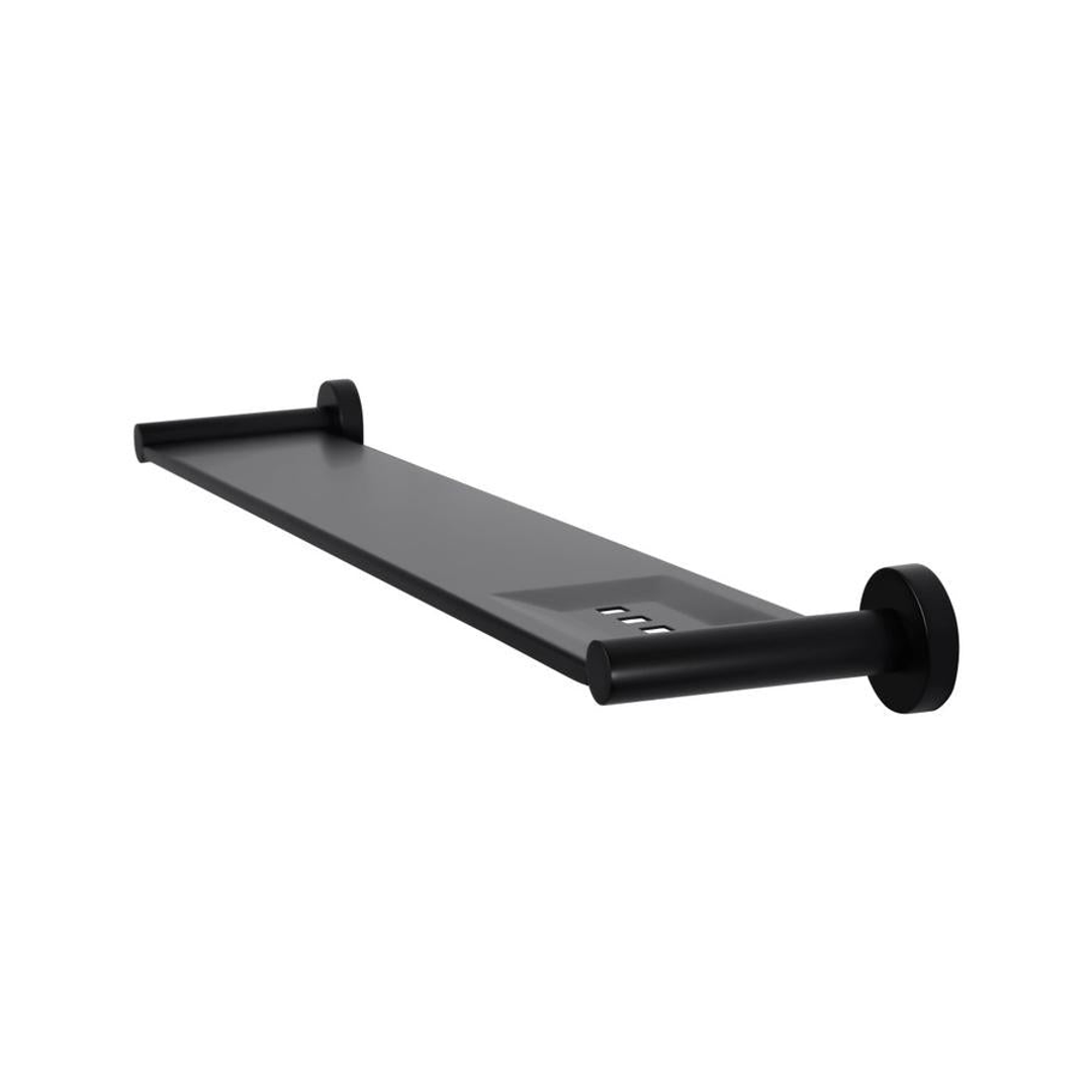 Meir Round Bathroom Shelf - Matte Black