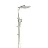 Greens Swept Airflo Twin Rail Shower - Brushed Nickel