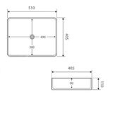 Luciana Matte Black Above Counter Fienza Basin