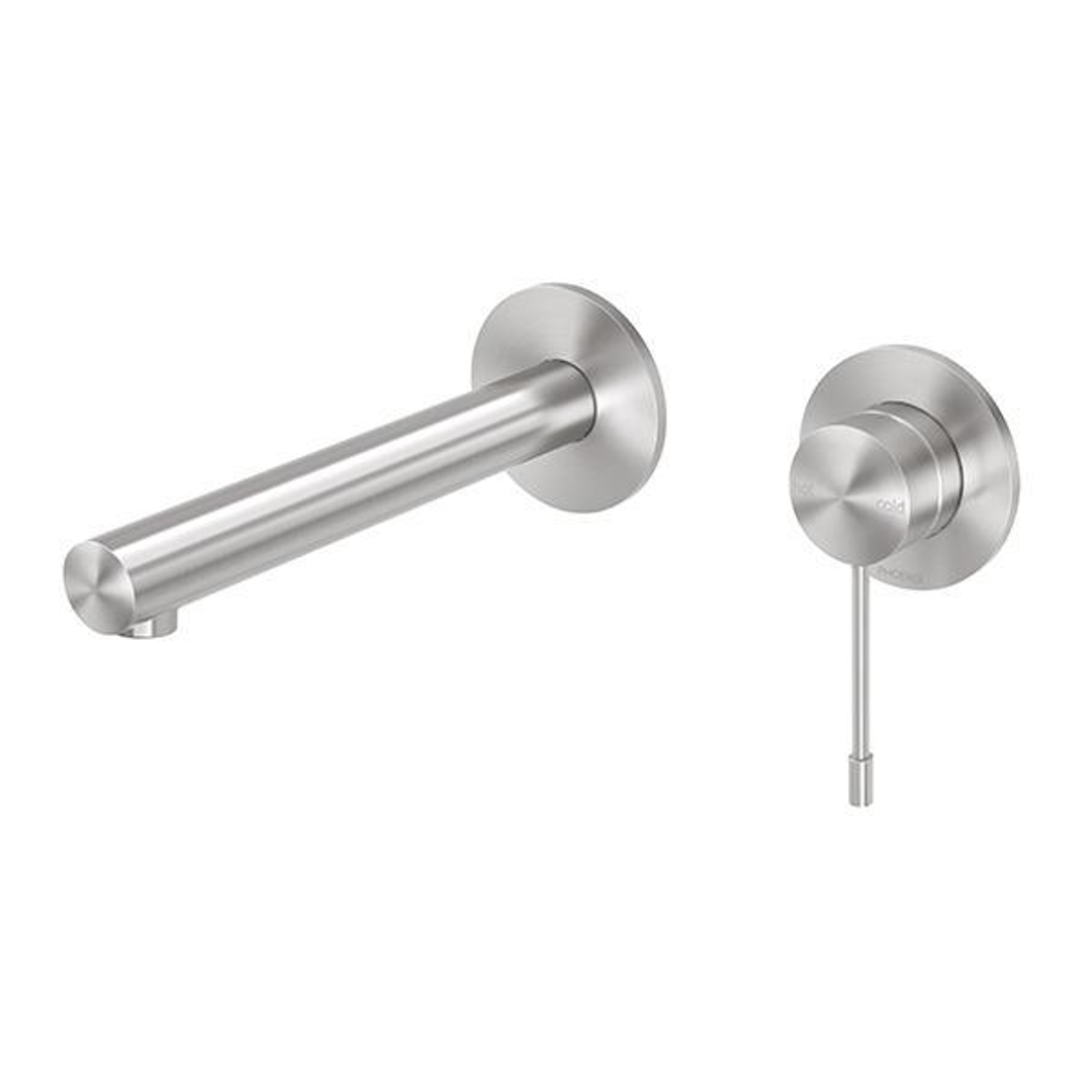 Phoenix Vivid Slimline Ss 316 Wall Basin / Bath Mixer Set 180Mm - S/Steel