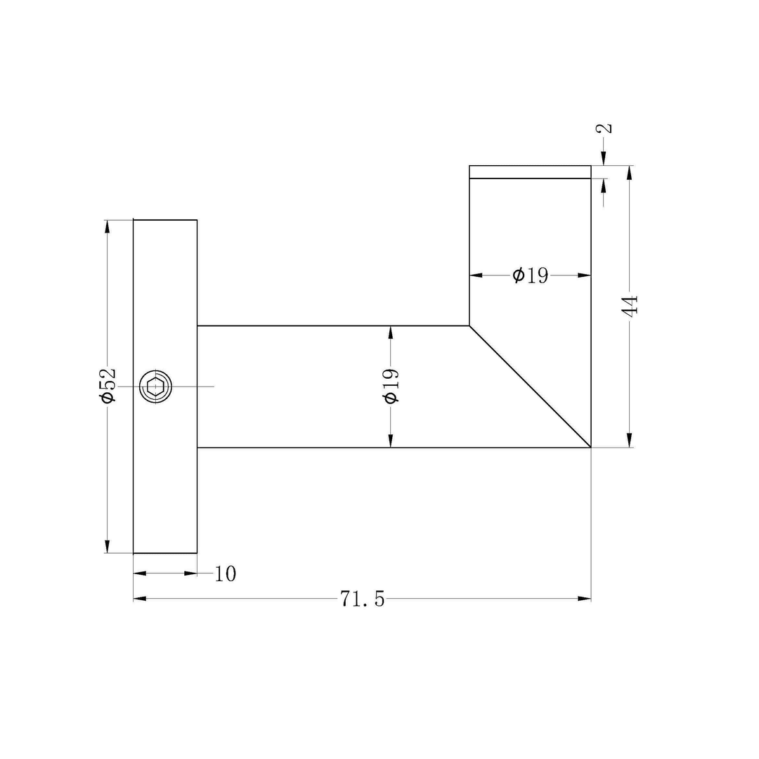 Dolce Nero Robe Hook Shower - Matt Black