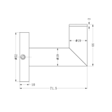 Dolce Nero Robe Hook Shower - Matt Black