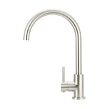 Meir Round Gooseneck Kitchen Mixer Tap - Brushed Nickel