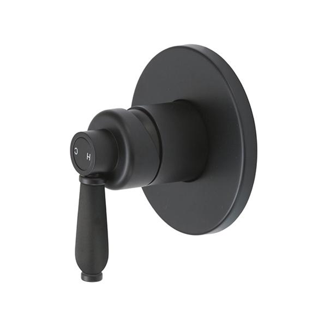 Fienza Eleanor Wall Mixer - Matte Black/Matte Black