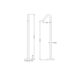 Nero Bianca Floor Standing Bath Spout - Matte Black