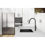Vivid Slimline Pull Out Sink Phoenix Mixer - Matte Black