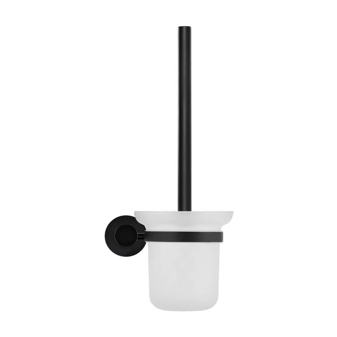 Meir Round Toilet Brush And Holder - Matte Black