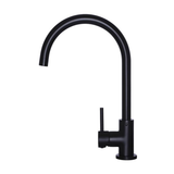 Meir Round Gooseneck Kitchen Mixer Tap - Matte Black