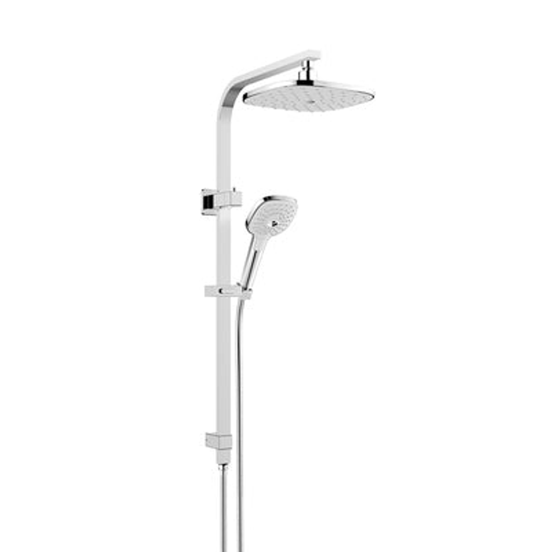 Greens Corban Twin Rail Shower - Chrome