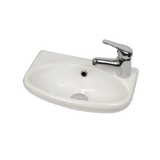 Aspire Unity Compact Wall Hung Basin 383X248 1 Tap Hole Rhs - White