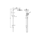 Nero Bianca New Shower Set - Brushed Nickel