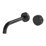 Axia Wall Basin/Bath Curved Outlet Phoenix Mixer Set 180mm - Matte Black