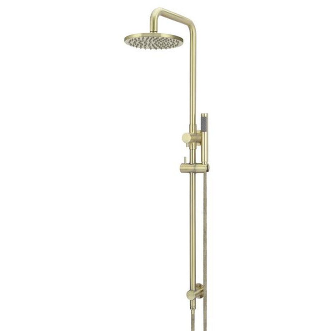 Meir Round Combination Shower Rail 200Mm Rose Single Function Hand Shower - Tiger Bronze