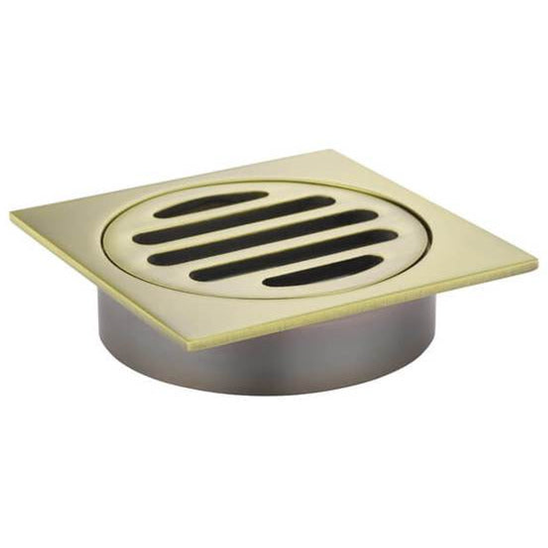 Meir Square Floor Grate Shower Drain 80Mm Outlet - Tiger Bronze