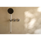 Nero Serenity Progressive Shower System Brushed Gold - Carrara Handle & Serenity Hand Shower