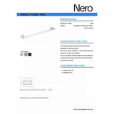 Nero Pearl/Vitra Single Towel Rail 600mm - Matte Black
