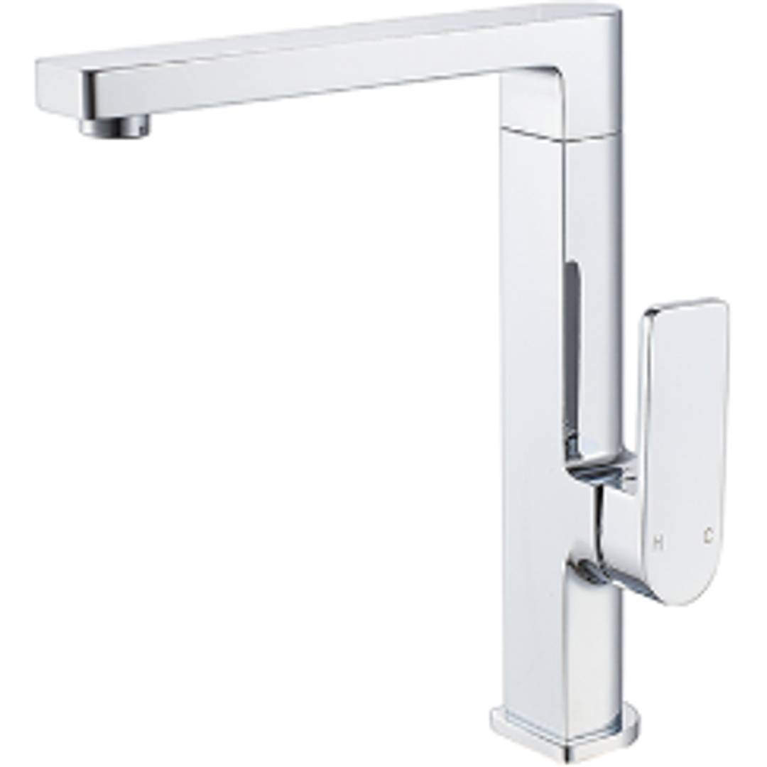 Bella Vista Ikon Flores Square Neck Sink Mixer - Chrome