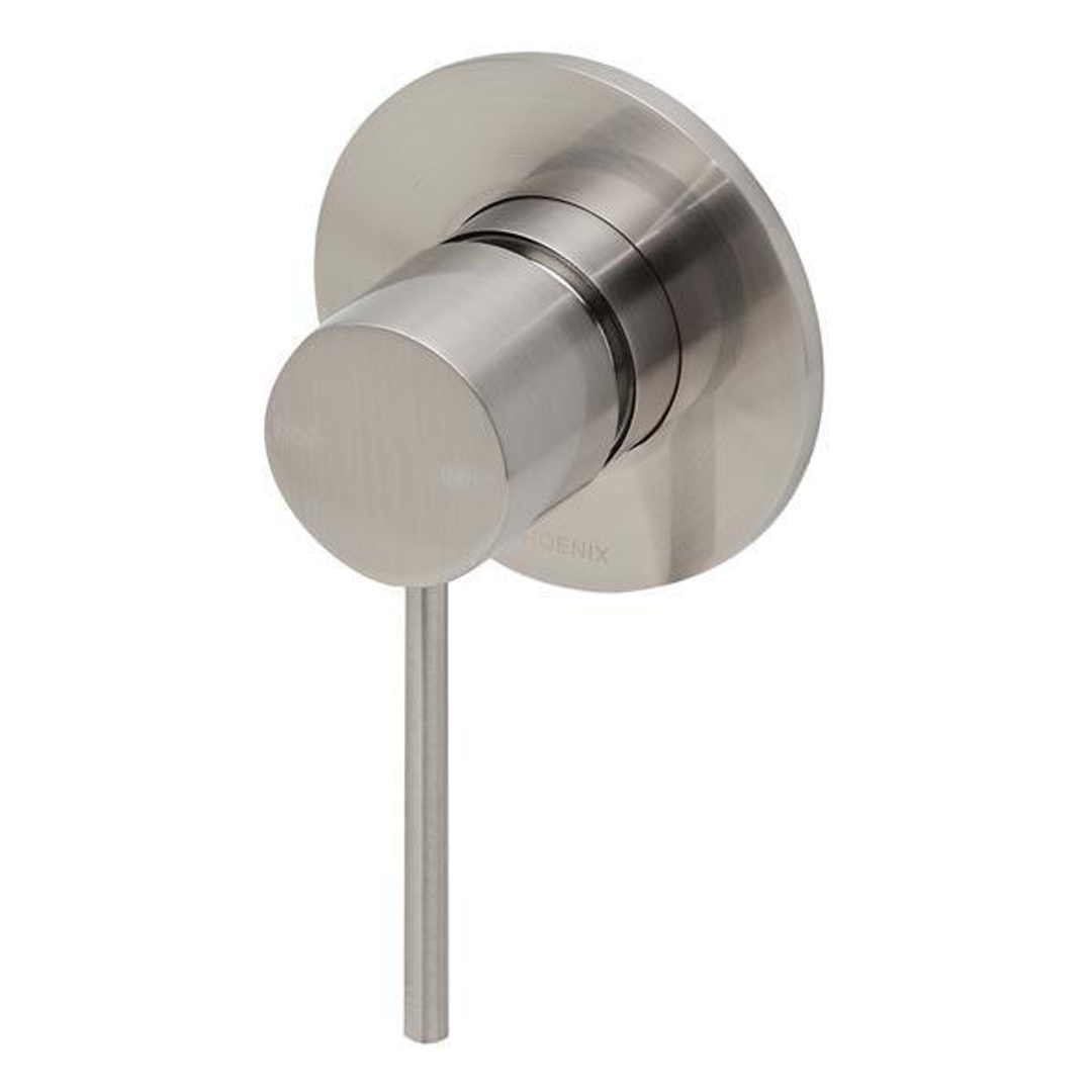 Phoenix Vivid Slimline Shower / Wall Mixer - Brushed Nickel