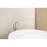 Meir Round Freestanding Bath Spout And Hand Shower - Champagne