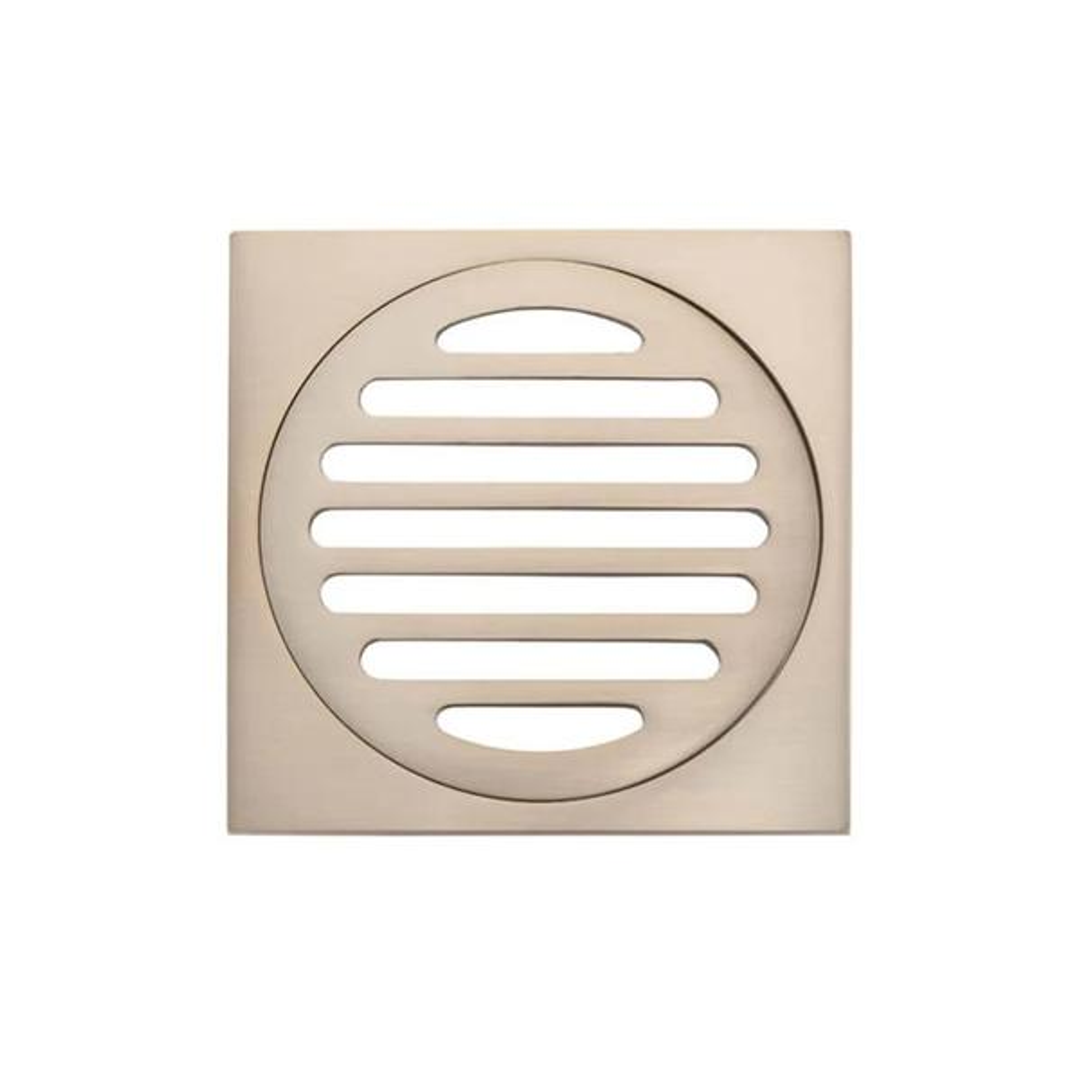 Meir Square Floor Grate Shower Drain 100Mm Outlet - Champagne