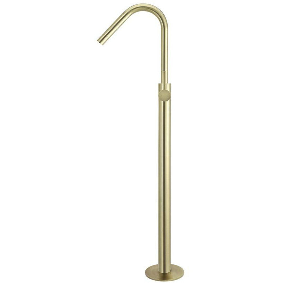 Meir Round Freestanding Bath Spout And Hand Shower - Tiger Bronze