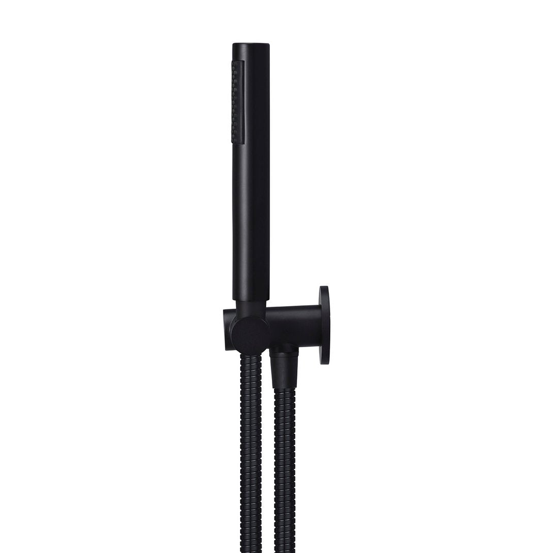 Meir Round Hand Shower On Swivel Bracket - Matte Black