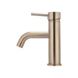 Meir Round Basin Mixer Curved - Champagne