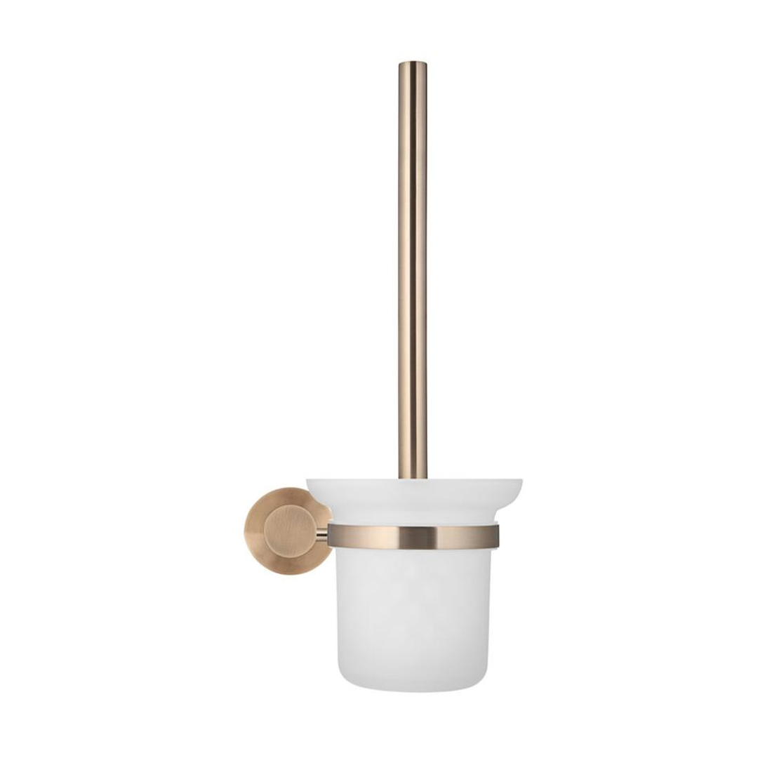 Meir Round Toilet Brush And Holder - Champagne