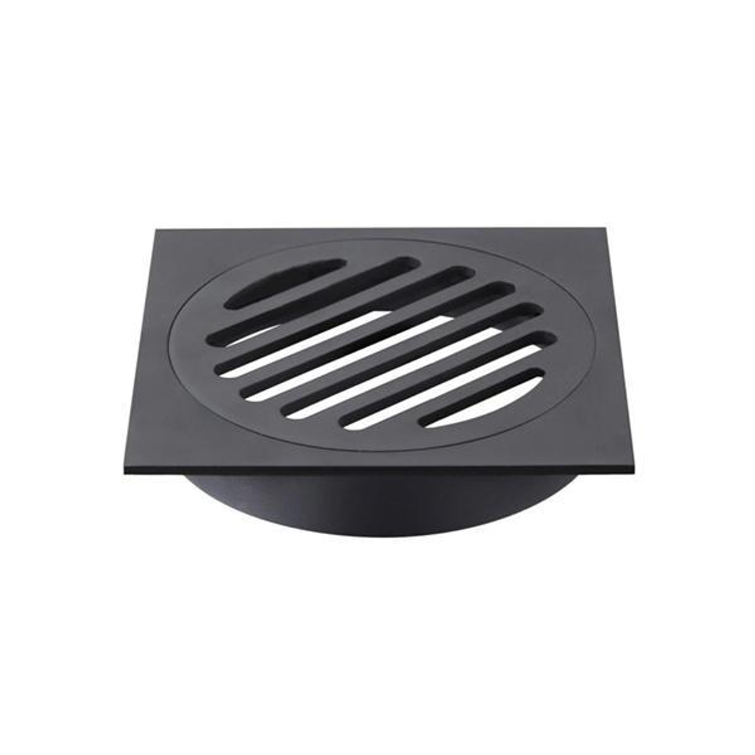 Meir Square Floor Grate Shower Drain 80Mm Outlet - Matte Black