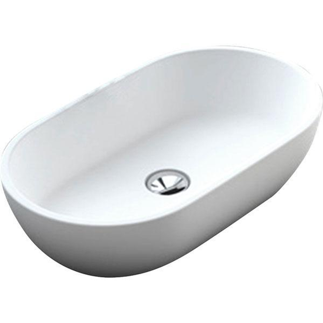 Fienza Above Counter Cast Stone Basin - White