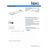 Pearl/Vitra Nero Metal Shelf Shower - Matt Black