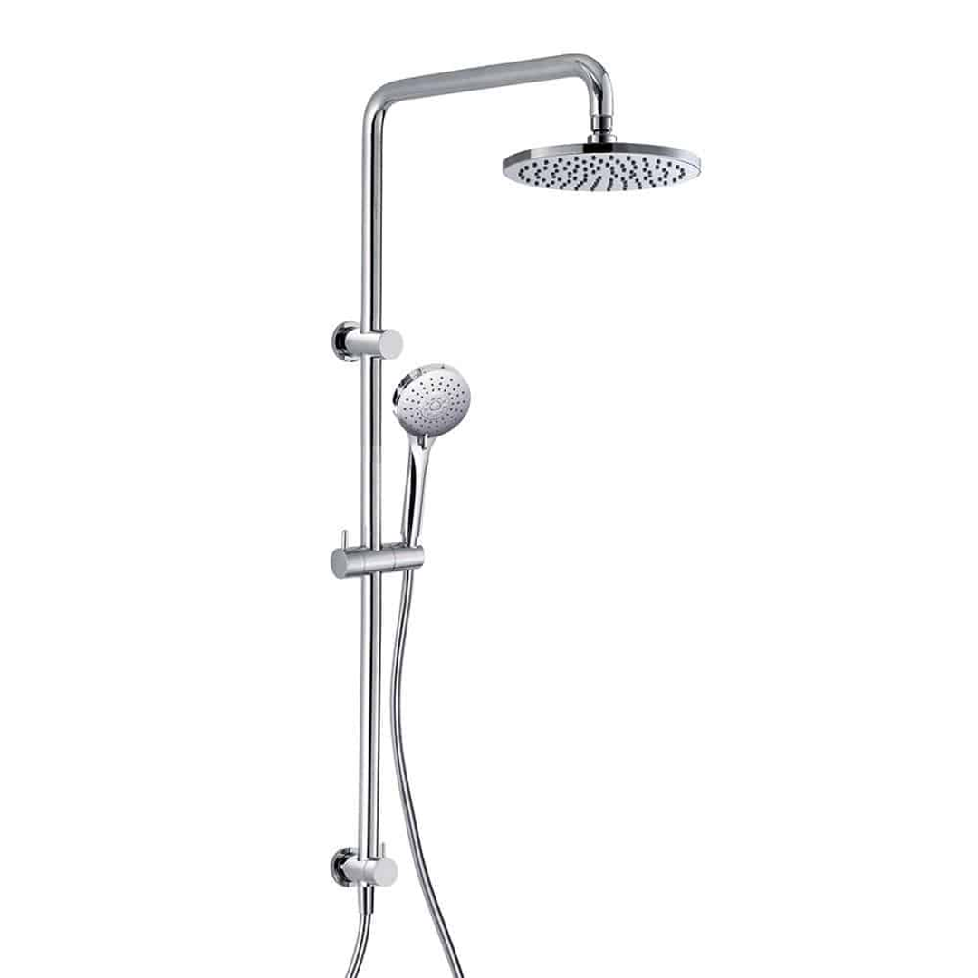 Streamline  Axus Shower Column with Slide Rail & Bottom Diverter - Chrome