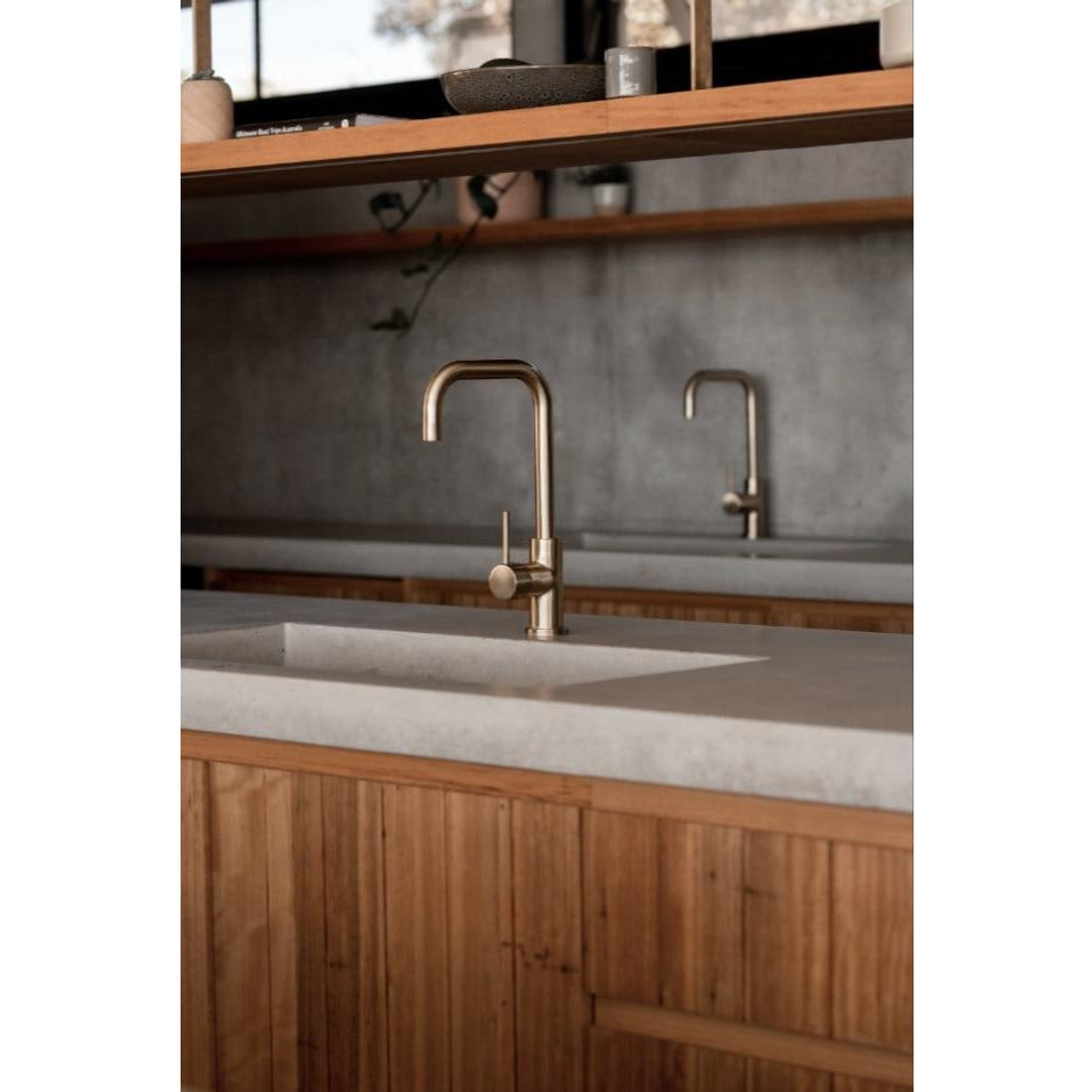 Meir Round Kitchen Mixer Tap - Tiger Bronze