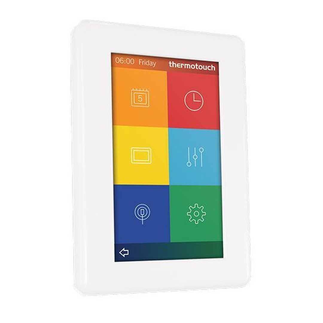Thermogroup THERMOTOUCH 4.3DC DUAL THERMOSTAT 16A + 5A MAX LOAD - WHITE(THERMOGRP P#:5245)