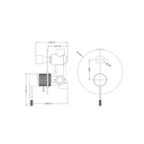 Nero Opal Shower Mixer With Divertor - Gunmetal
